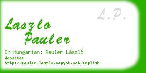 laszlo pauler business card